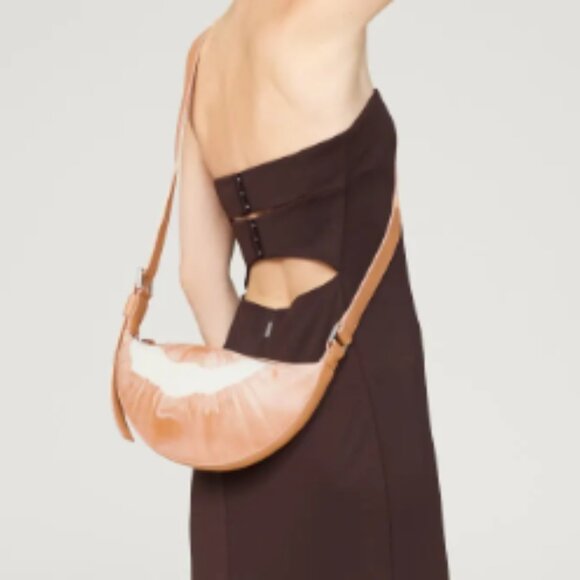 AllSaints Pink half moon crossbody bag - Picture 3 of 7